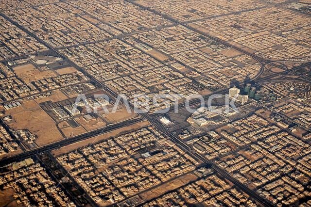 Aerial view of Riyadh capital of Saudi Arabia