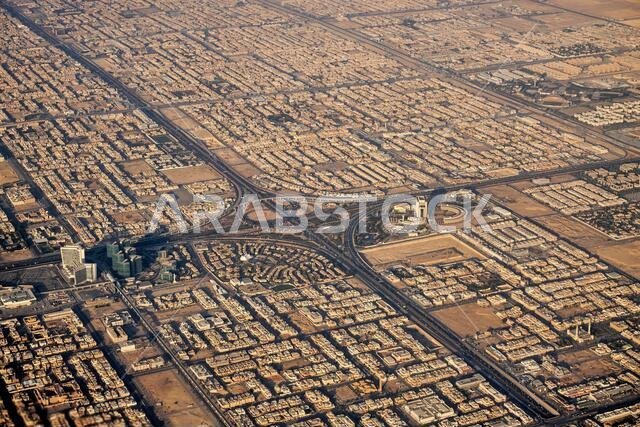 Aerial view of Riyadh capital of Saudi Arabia