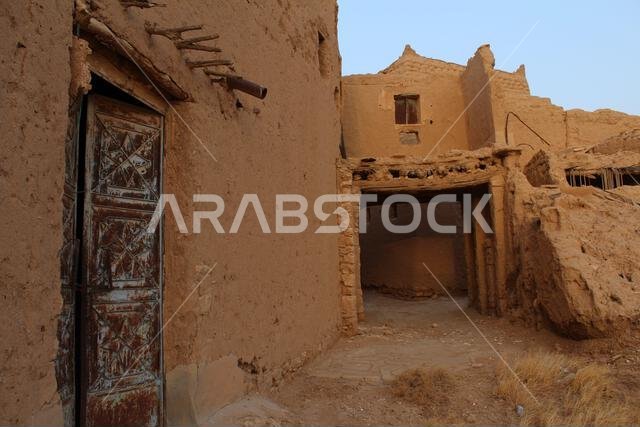 قرية السدير القديمة في المملكة العربية السعودية، منازل يعود تاريخها إلى أربعينيات القرن العشرين.