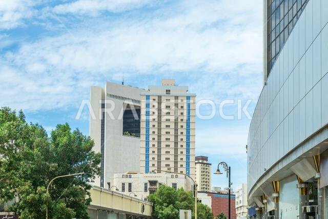 Residential and business buildings of Al-Balad, downtown central district of Jeddah, Saudi Arabia