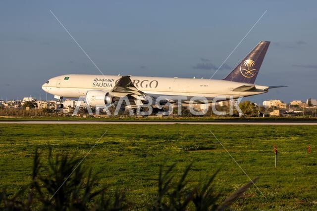 Saudia - Saudi Arabian Airlines Cargo Boeing 777-FFG (REG: HZ-AK71) arriving directly from Saudi Arabia.