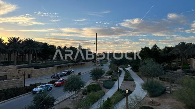 الرياض المملكة العربية السعودية 2 فبراير 2024: الدرعية العاصمة القديمة . آثار الدرعية بالطريف - الثقافة السعودية. اليوم الوطني