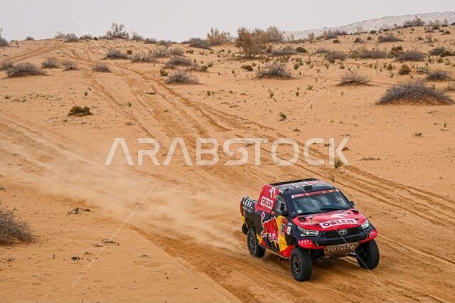 #307 Przygonski Jakub (pol), Gottschalk Timo (deu), Toyota, Overdrive Toyota, Auto, action during the 7th stage of the Dakar 2021 between Ha'il and Sakaka, in Saudi Arabia on January 10, 2021 - Photo Eric Vargiolu / DPPI / LM