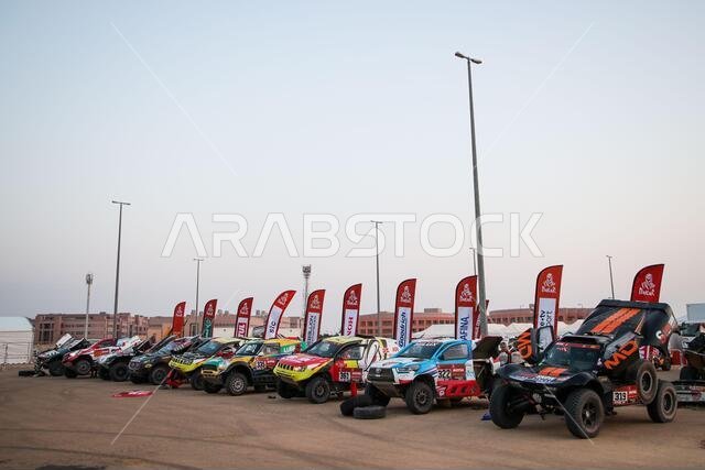 322 Chabot Ronan (fra), Pillot Gilles (fra), Toyota, Overdrive Toyota, Auto, Parc ferme marathon during the 7th stage of the Dakar 2021 between Ha'il and Sakaka, in Saudi Arabia on January 10, 2021 - Photo Julien Delfosse / DPPI / LM 322 Chabot Ronan (fra), Pillot Gilles (fra), Toyota, Overdrive Toyota, Auto, Parc ferme marathon during the 7th stage of the Dakar 2021 between Ha'il and Sakaka, in Saudi Arabia on January 10, 2021 - Photo Julien Delfosse / DPPI / LM