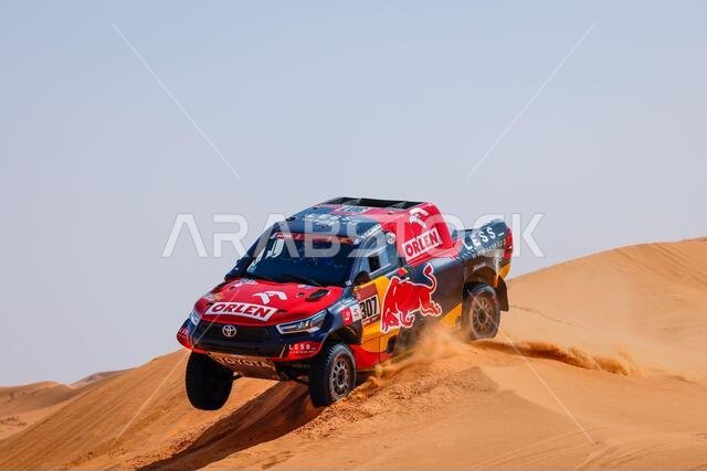 307 Przygonski Jakub (pol), Gottschalk Timo (deu), Toyota, Overdrive Toyota, Auto, action during the 6th stage of the Dakar 2 / LM