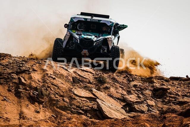 Neom, Saudi Arabia. 11th Jan, 2021. 412 Alsaif Saleh (sau), Montijano Oriol Vidal (esp), Can-Am, Black Horse, SSV Series - T4, action during the 8th stage of the Dakar 2021 between Sakaka and Neom, in Saudi Arabia on January 11, 2021 - Photo Florent Gooden/DPPI/LM Credit: Gruppo Editoriale LiveMedia/Alamy Live News