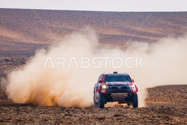 Neom, Saudi Arabia. 11th Jan, 2021. 301 Al-Attiyah Nasser (qat), Baumel Matthieu (fra), Toyota, Toyota Gazoo Racing, Auto, action during the 8th stage of the Dakar 2021 between Sakaka and Neom, in Saudi Arabia on January 11, 2021 - Photo Frederic Le Floc'h/DPPI/LM Credit: Gruppo Editoriale LiveMedia/Alamy Live News