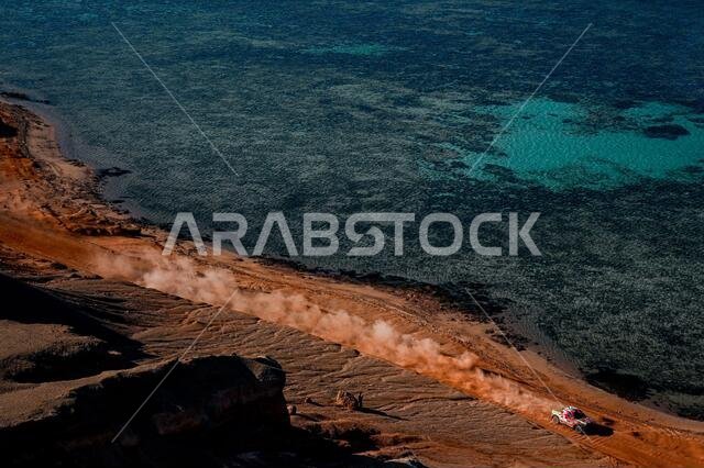 نيوم، المملكة العربية السعودية. ١٢ يناير ٢٠٢١. #٣١٢ بروكوب مارتن (جمهورية التشيك)، تشيتكا فيكتور (جمهورية التشيك)، فريق فورد أورلين بنزينا، سيارة، خلال المرحلة التاسعة من رالي داكار ٢٠٢١ بين نيوم ونيوم، في المملكة العربية السعودية بتاريخ ١٢ يناير ٢٠٢١ - صورة إريك فارغيولو/DPPI/LM. حقوق الصورة: Gruppo Editoriale LiveMedia/Alamy Live News