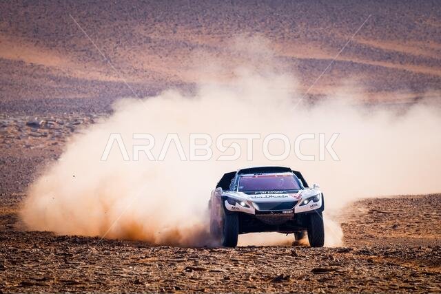 Neom, Saudi Arabia. 11th Jan, 2021. 314 Despres Cyril (fra), Horn Mike (swi), Peugeot, PH Sport, Abu Dhabi Racing, Auto, action during the 8th stage of the Dakar 2021 between Sakaka and Neom, in Saudi Arabia on January 11, 2021 - Photo Frederic Le Floc'h/DPPI/LM Credit: Gruppo Editoriale LiveMedia/Alamy Live News