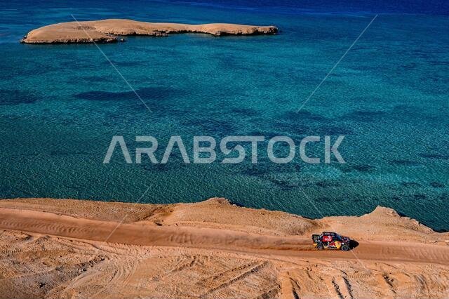 Neom, Saudi Arabia. 12th Jan, 2021. #307 Przygonski Jakub (pol), Gottschalk Timo (deu), Toyota, Overdrive Toyota, Auto, action during the 9th stage of the Dakar 2021 between Neom and Neom, in Saudi Arabia on January 12, 2021 - Photo Eric Vargiolu/DPPI/LM Credit: Gruppo Editoriale LiveMedia/Alamy Live News