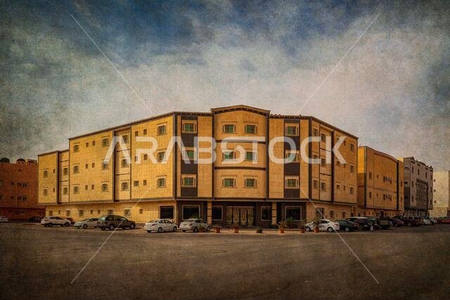 Apartment block - textured