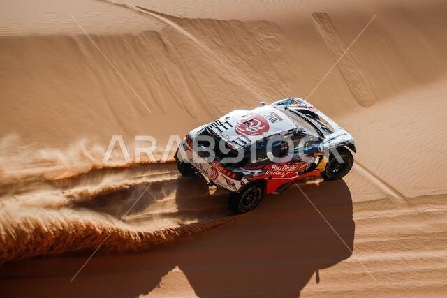 Wadi Al Dawasir, Saudi Arabia. 05th Jan, 2021. 310 Al Qassimi Sheikh Khalid (are), Panseri Xavier (fra), Peugeot, PH Sport, Abu Dhabi Racing, Auto, action during the 3rd stage of the Dakar 2021 between Wadi Al Dawasir and Wadi Al Dawasir, in Saudi Arabia on January 5, 2021 - Photo Antonin Vincent/DPPI/LM Credit: Gruppo Editoriale LiveMedia/Alamy Live News