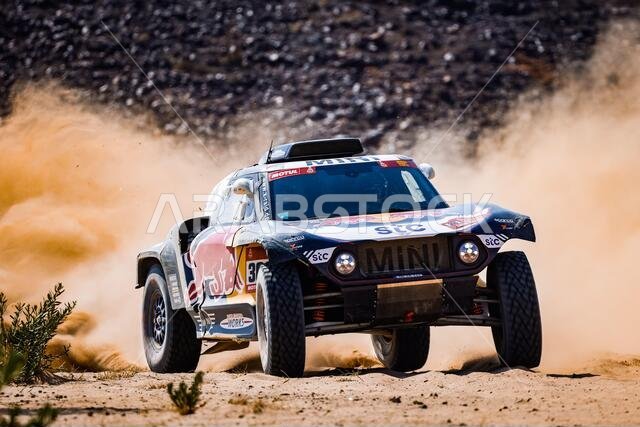300 Sainz Carlos (esp), Cruz Lucas (esp), Mini, X-Raid Mini JCW Team, Auto, action during the 4th stage of the Dakar 2021 between Wadi Al Dawasir and Riyadh, in Saudi Arabia on January 6, 2021 - Photo Frederic Le Floc'h / DPPI / LM