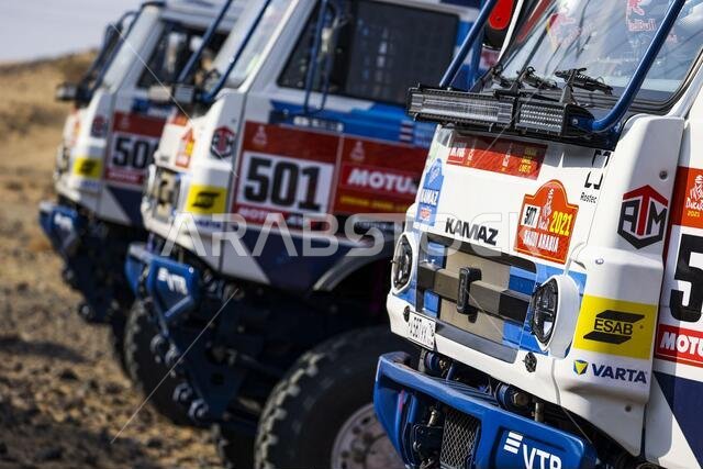 Jeddah, Saudi Arabia. 31st Dec, 2020. Jeddah, Saudi Arabia. 31st Dec, 2020. #507 Sotnikov Dmitry (rus), Akhmadeev Ruslan (rus), Akhmatzianov Ilgiz (rus), Kamaz, Kamaz - Master, Camion, Truck, atmosphere during the shakedown of the Dakar 2021 in Jeddah, Saudi Arabia on December 31, 2021 - Photo Florent Gooden / DPPI / LM Credit: Gruppo Editoriale LiveMedia/Alamy Live News Credit: Gruppo Editoriale LiveMedia/Alamy Live News