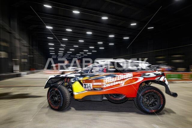 Jeddah, Saudi Arabia. 01st Jan, 2021. 314 Despres Cyril (fra), Horn Mike (swi), Peugeot, PH Sport, Abu Dhabi Racing, Auto, Illustration during the Dakar 2021as Administrative and Technical scrutineering in Jeddah, Saudi Arabia from January 1 to 2, 2021 - Photo Frederic Le Flocah/DPPI/LM Credit: Gruppo Editoriale LiveMedia/Alamy Live News