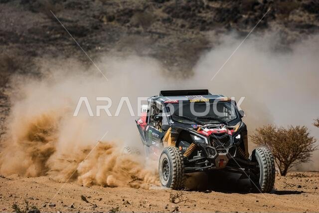 Saudi Arabia. 03rd Jan, 2021. 406 Domzala Aron (pol), Marton Maciej (bra), Can-Am, Monster Engery Can-Am, Motul, SSV Series - T4, action during the 1st stage of the Dakar 2021 between Jeddah and Bisha, in Saudi Arabia on January 3, 2021 - Photo Florent Gooden / DPPI / LM Credit: Gruppo Editoriale LiveMedia/Alamy Live News