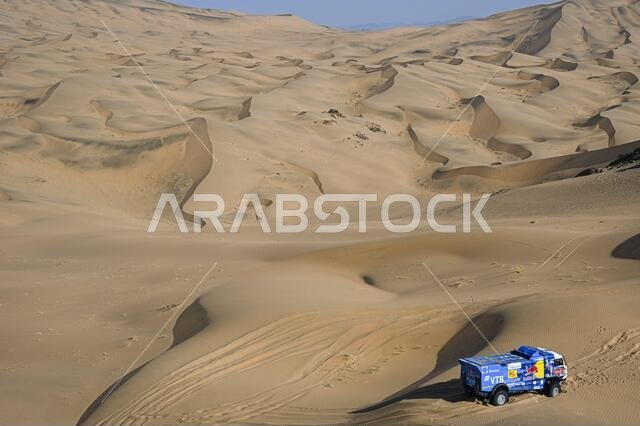 #501 شيبالوف أنطون (روس)، نيكيتين ديمتري (روس)، تاتارينوف إيفان (روس)، كاماز، كاماز - ماستر، شاحنة، شاحنة، حركة خلال المرحلة الثانية من داكار 2021 بين بيشة ووادي الدواسر، في المملكة العربية السعودية في 4 يناير 2021 Photo EDP / -lu