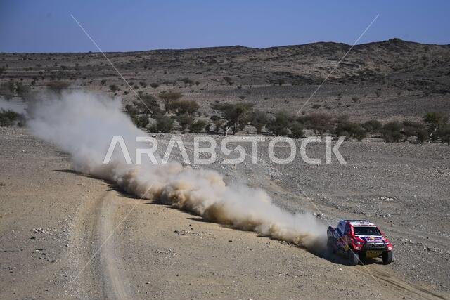 Jeddah, Saudi Arabia. 03rd Jan, 2021. #301 Al-Attiyah Nasser (qat), Baumel Matthieu (fra), Toyota, Toyota Gazoo Racing, Auto, action during the 1st stage of the Dakar 2021 between Jeddah and Bisha, in Saudi Arabia on January 3, 2021 - Photo DPPI/LM Credit: Gruppo Editoriale LiveMedia/Alamy Live News
