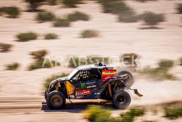 Jeddah, Saudi Arabia. 03rd Jan, 2021. 405 Farres Guell Gerard (esp), Monleon Armand (esp), Can-Am, Monster Engery Can-Am, Motul, SSV Series - T4, action during the 1st stage of the Dakar 2021 between Jeddah and Bisha, in Saudi Arabia on January 3, 2021 - Photo Frederic Le Flocah/DPPI/LM Credit: Gruppo Editoriale LiveMedia/Alamy Live News