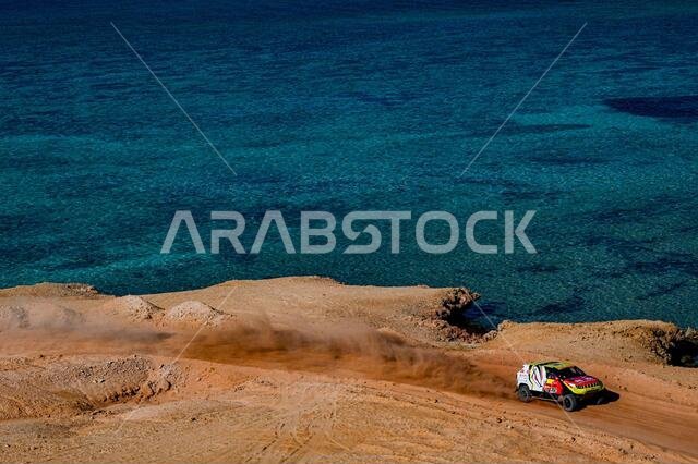 Neom, Saudi Arabia. 12th Jan, 2021. #352 Zhang Guoyu (chn), Sha He (chn), Baic, Baic ORV, Auto, action during the 9th stage of the Dakar 2021 between Neom and Neom, in Saudi Arabia on January 12, 2021 - Photo Eric Vargiolu/DPPI/LM Credit: Gruppo Editoriale LiveMedia/Alamy Live News