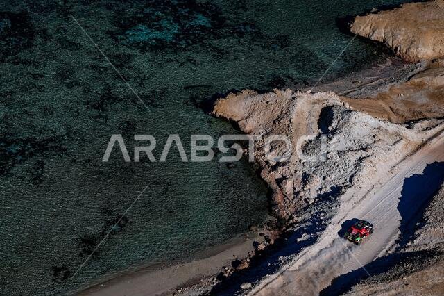 Neom, Saudi Arabia. 12th Jan, 2021. #303 Al Rajhi Yazeed (sau), Von Zitzewitz Dirk (deu), Toyota, Overdrive Toyota, Auto, action during the 9th stage of the Dakar 2021 between Neom and Neom, in Saudi Arabia on January 12, 2021 - Photo Eric Vargiolu/DPPI/LM Credit: Gruppo Editoriale LiveMedia/Alamy Live News