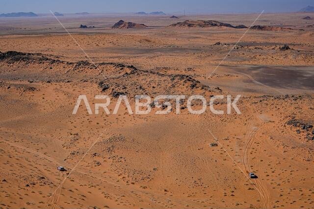 Neom, Saudi Arabia. 12th Jan, 2021. #300 Sainz Carlos (esp), Cruz Lucas (esp), Mini, X-Raid Mini JCW Team, Auto, #301 Al-Attiyah Nasser (qat), Baumel Matthieu (fra), Toyota, Toyota Gazoo Racing, Auto, action during the 9th stage of the Dakar 2021 between Neom and Neom, in Saudi Arabia on January 12, 2021 - Photo Eric Vargiolu/DPPI/LM Credit: Gruppo Editoriale LiveMedia/Alamy Live News