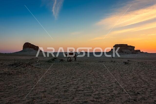 Beautiful Desert Landscape near Al Sarar Saudi Arabia.