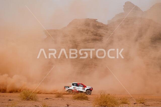 Al Ula, Saudi Arabia. 13th Jan, 2021. 346 Aljafla Khalid (are), Mirza Ali (are), Toyota, Sarab Racing, Auto, action during the 10th stage of the Dakar 2021 between Neom and Al-Ula, in Saudi Arabia on January 13, 2021 - Photo Florent Gooden/DPPI/LM Credit: Gruppo Editoriale LiveMedia/Alamy Live News Al Ula, Saudi Arabia. 13th Jan, 2021. 346 Aljafla Khalid (are), Mirza Ali (are), Toyota, Sarab Racing, Auto, action during the 10th stage of the Dakar 2021 between Neom and Al-Ula, in Saudi Arabia on January 13, 2021 - Photo Florent Gooden/DPPI/LM Credit: Gruppo Editoriale LiveMedia/Alamy Live News