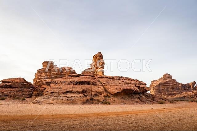 العلا، المملكة العربية السعودية. ١٣ يناير ٢٠٢١. منظر طبيعي خلال المرحلة العاشرة من رالي داكار ٢٠٢١ بين نيوم والعلا، في المملكة العربية السعودية بتاريخ ١٣ يناير ٢٠٢١ - صورة أنتونين فنسنت/DPPI/LM. حقوق الصورة: Gruppo Editoriale LiveMedia/Alamy Live News