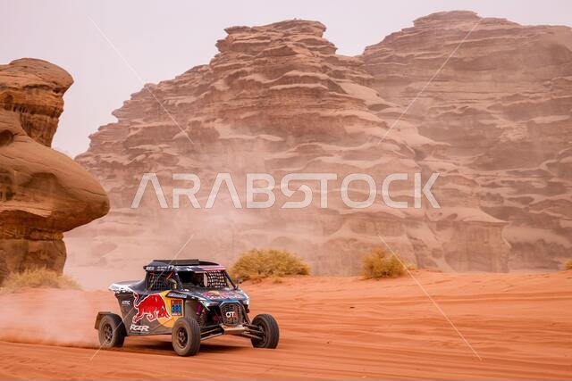 Al Ula, Saudi Arabia. 13th Jan, 2021. 383 Quintero Seth (usa), Zenz Dennis (deu), OT3, Red Bull Off-Road Team USA, Light Weight Vehicles Prototype - T3, action during the 10th stage of the Dakar 2021 between Neom and Al-?Ula, in Saudi Arabia on January 13, 2021 - Photo Frederic Le Floc'h/DPPI/LM Credit: Gruppo Editoriale LiveMedia/Alamy Live News