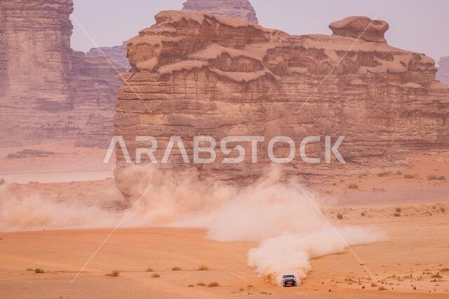 Al Ula, Saudi Arabia. 13th Jan, 2021. 330 Variawa Shameer (zaf), Murphy Dennis (zaf), Toyota, Toyota Gazoo Racing, Auto, action during the 10th stage of the Dakar 2021 between Neom and Al-?Ula, in Saudi Arabia on January 13, 2021 - Photo Frederic Le Floc'h/DPPI/LM Credit: Gruppo Editoriale LiveMedia/Alamy Live News