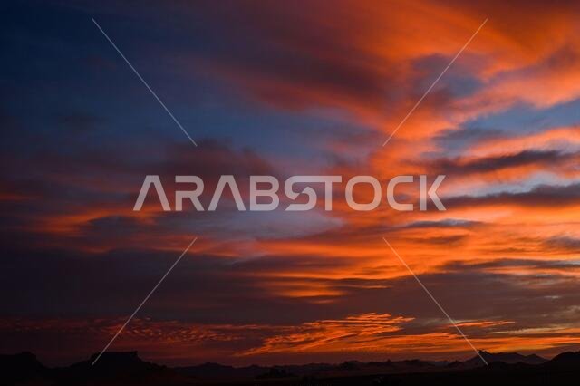 Sunrise, landscape during the 11th stage of the Dakar 2021 between Al-aUla and Yanbu, in Saudi Arabia on January 14, 2021 - / LM
