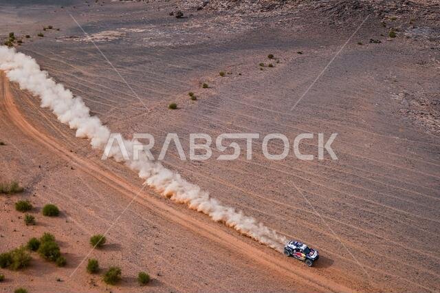 Al Ula, Saudi Arabia. 13th Jan, 2021. #302 Peterhansel Stephane (fra), Boulanger Edouard (fra), Mini, X-Raid Mini JCQ Team, Auto, action during the 10th stage of the Dakar 2021 between Neom and Al-Ê¿Ula, in Saudi Arabia on January 13, 2021 - Photo Eric Vargiolu/DPPI/LM Credit: Gruppo Editoriale LiveMedia/Alamy Live News
