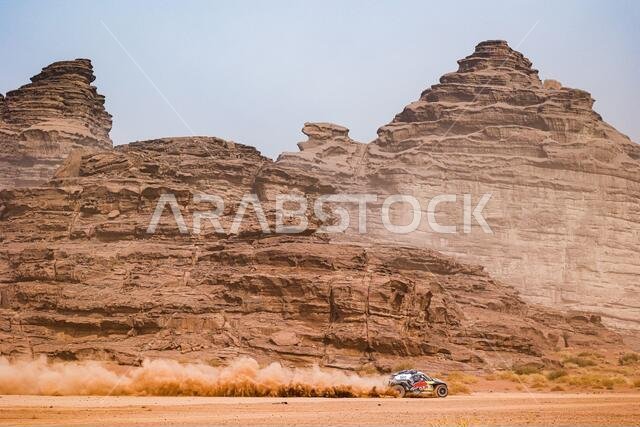 العلا، المملكة العربية السعودية. ١٣ يناير ٢٠٢١. بيترهانسل ستيفان (فرنسا)، بولانجر إدوارد (فرنسا)، ميني، فريق إكس-ريد ميني جيه سي كيو، سيارة، خلال المرحلة العاشرة من رالي داكار ٢٠٢١ بين نيوم والعلا، في المملكة العربية السعودية بتاريخ ١٣ يناير ٢٠٢١ - صورة فلورنت غودن/DPPI/LM. حقوق الصورة: Gruppo Editoriale LiveMedia/Alamy Live News
