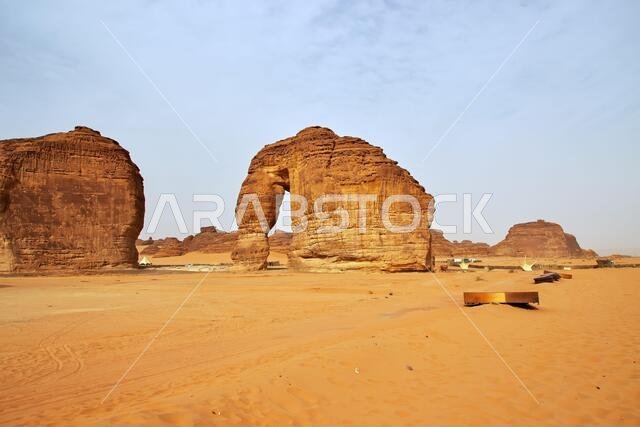 Stone Elephant in the desert close Al Ula, Saudi Arabia