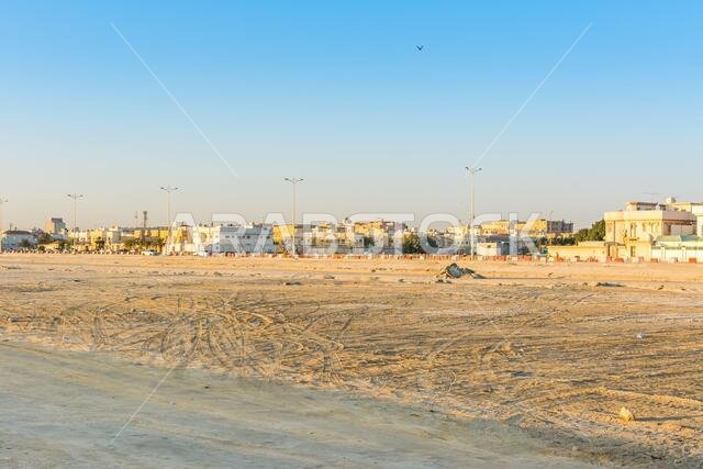 A common residential area near the corniche park in the Dammam, Saudi Arabia