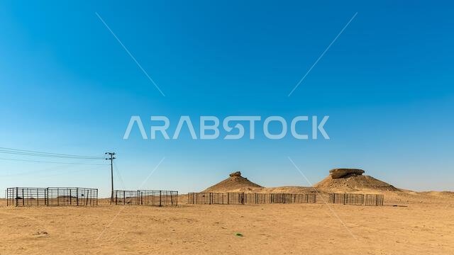 Desert landscape near Al Sarar Saudi Arabia.