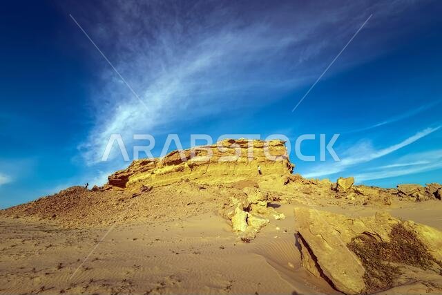 Desert landscape near Al Sarar Saudi Arabia.