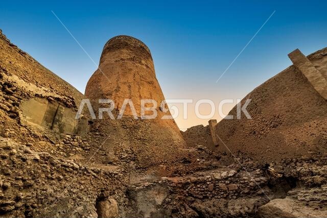 Tarout Castle, Qatif, Saudi Arabia in blue sky background.