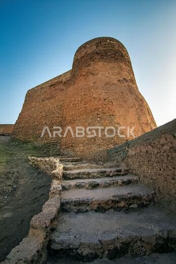 Tarout Castle, Qatif, Saudi Arabia in blue sky background.