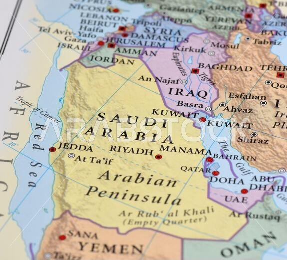 خريطة المملكة العربية السعودية