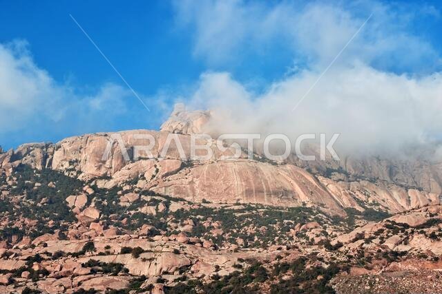 Nature of Hejaz Mountains close Taif city in Makkah Province Saudi Arabia