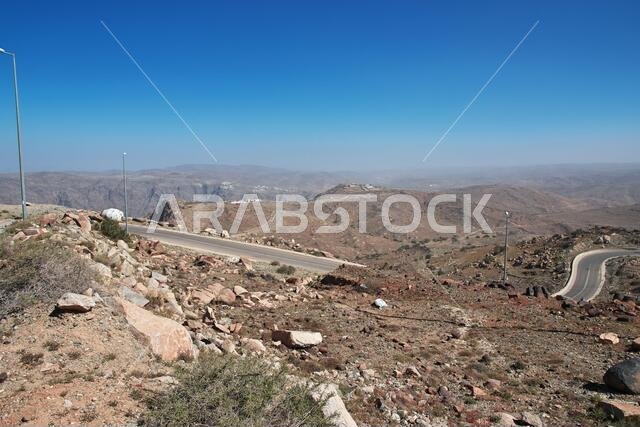 Nature of Hejaz Mountains close Taif city in Makkah Province Saudi Arabia