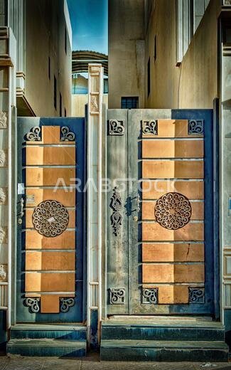 باب في السعودية - ظل ريفي بتقنية HDR
