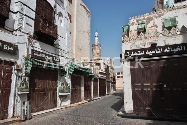 The vintage mosque in Al-balad district, Jeddah, Saudi Arabia