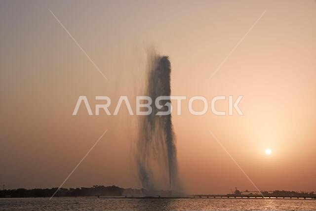 نافورة الملك فهد في البحر الأحمر، جدة، المملكة العربية السعودية