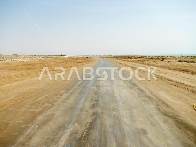 The road on the coast of Red sea, Saudi arabia