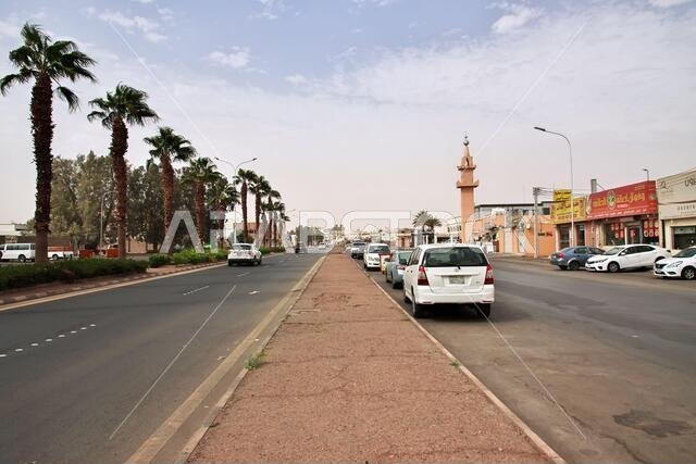 The street in the center of Hail city, Saudi Arabia