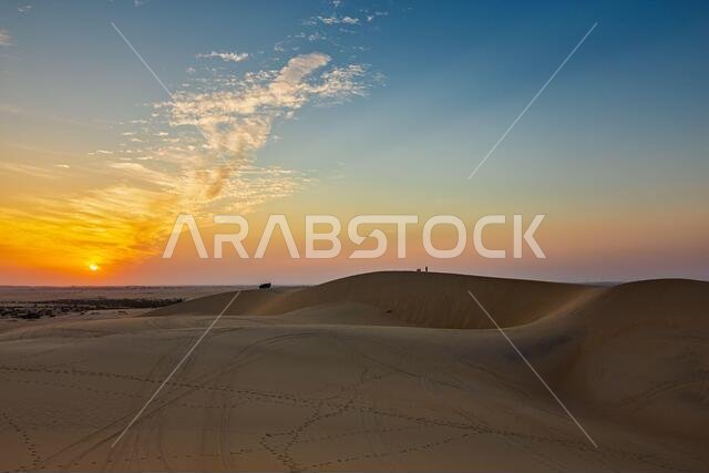 Beautiful Desert landscape view in Al Hofuf Saudi Arabia.