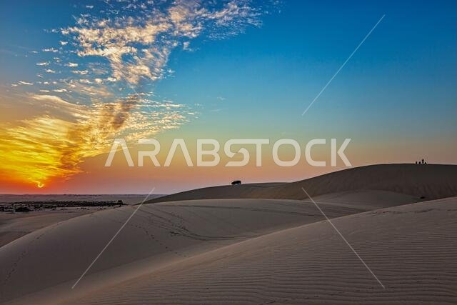 Beautiful Desert landscape view in Al Hofuf Saudi Arabia.